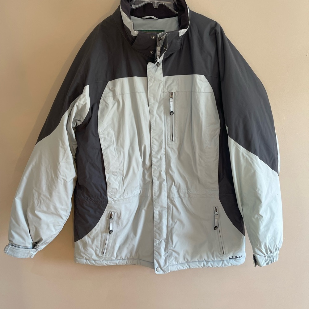 L.L. Bean Men's XL Tall Gray Ski Jacket Parka Heavy Warm Skiing Winter LL Beans